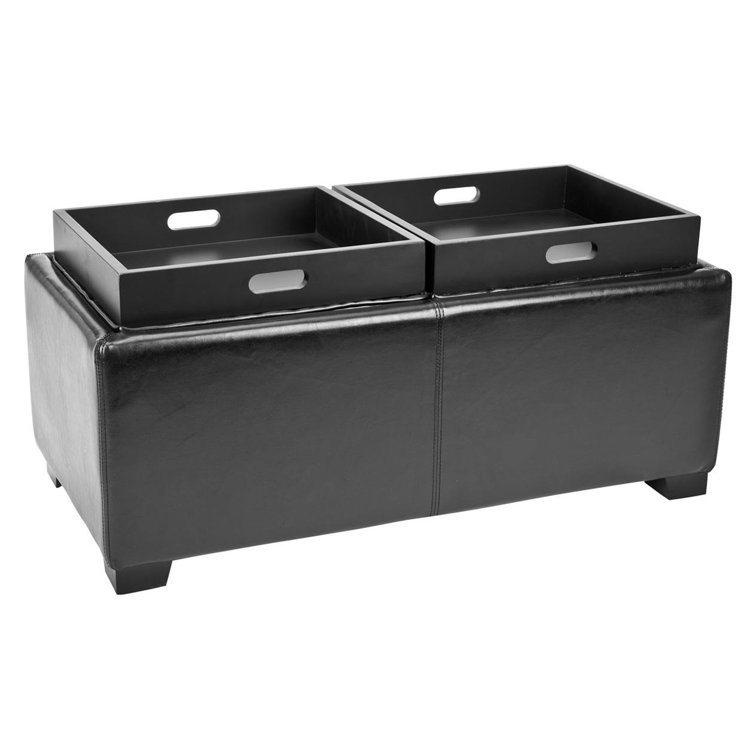 Latitude Run® Mehakh Double Tray Ottoman Wayfair Canada